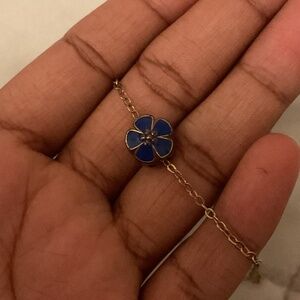 Blue Flower Necklace